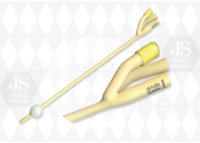 Катетер урологічний типу Фолея 3-х ходовий JS, розмір 18